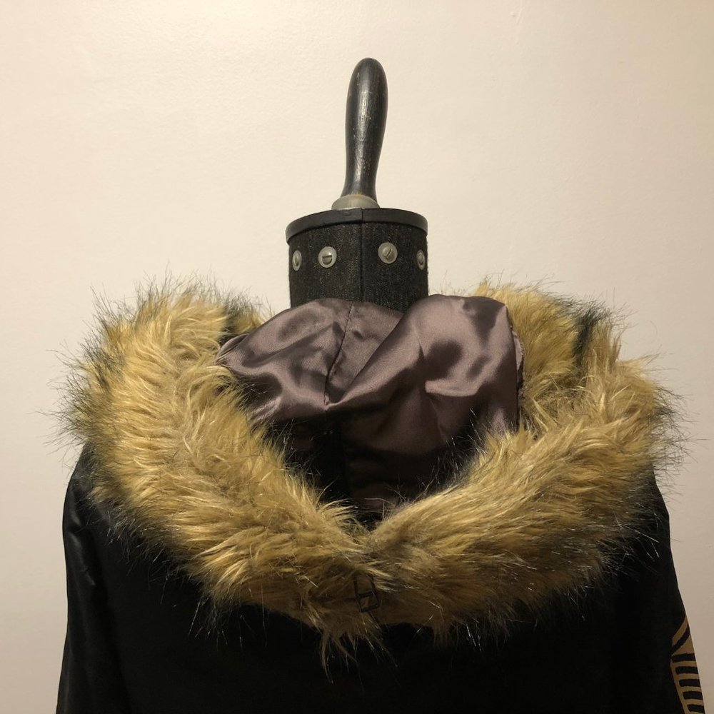 Stussy Girls Satin Coyote Bomber (New) Black Sz M - Picture 5 of 8